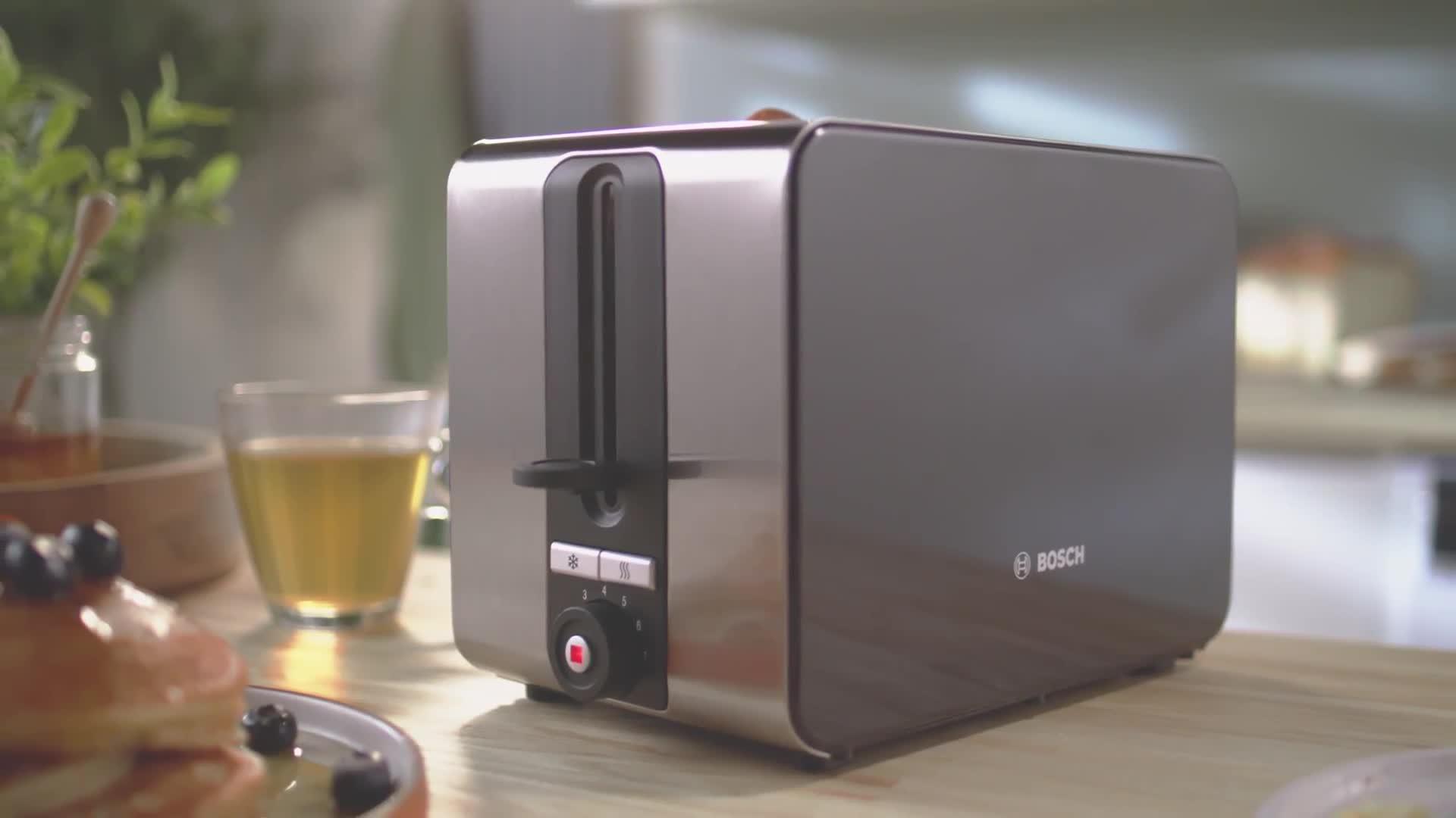 Bosch Sky Compact 2 Slice Toaster in black - British product