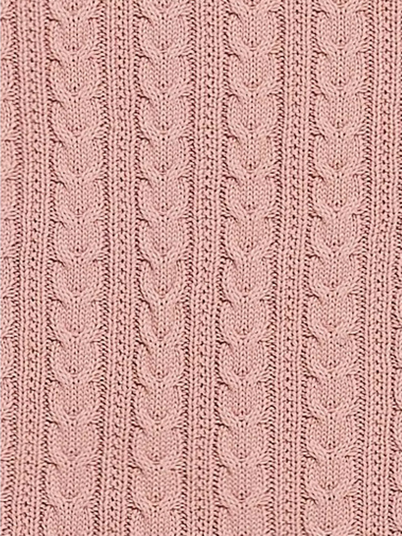 John Lewis Kids' Cable Knit Sherpa Fleece Throw, 150 x 100cm