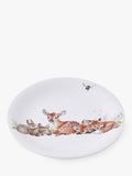 Wrendale Designs Baby Animals melamine plate and bowl set, Brown/Multi, Set of 2 (British brand)