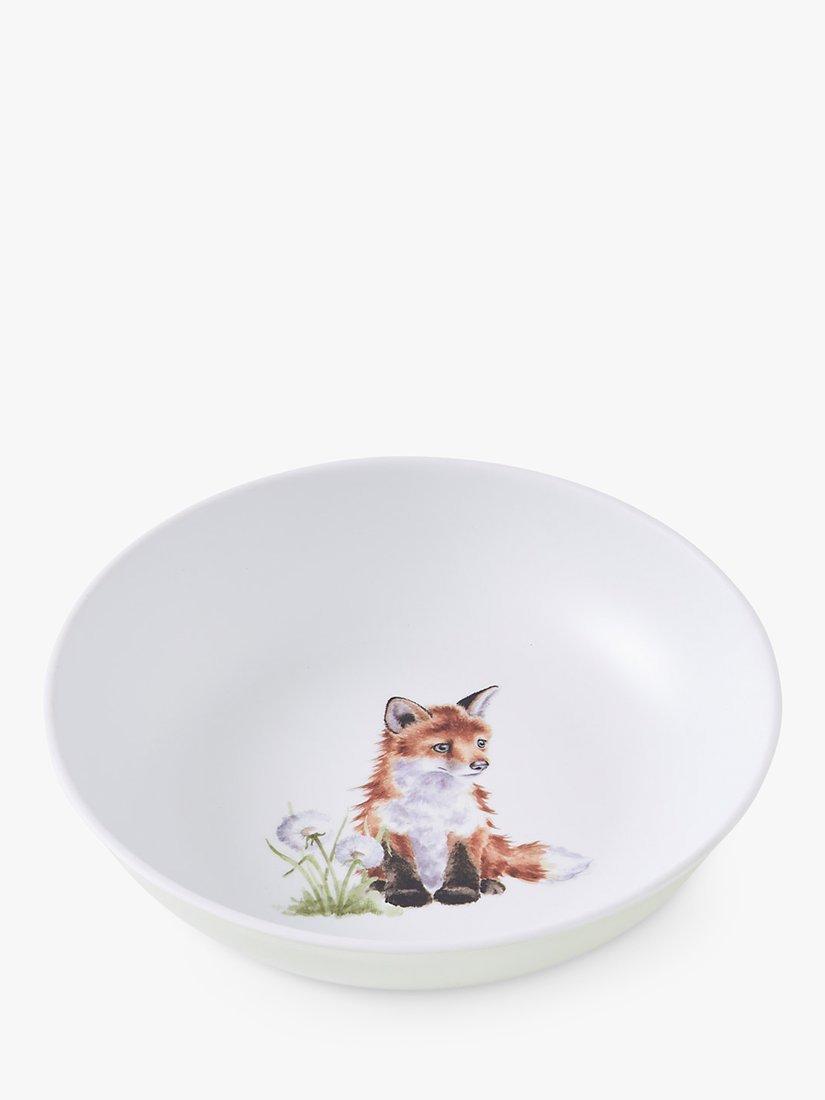 Wrendale Designs Baby Animals melamine plate and bowl set, Brown/Multi, Set of 2 (British brand)
