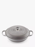 Cast Iron Shallow Casserole Dish in Volcanic Finish