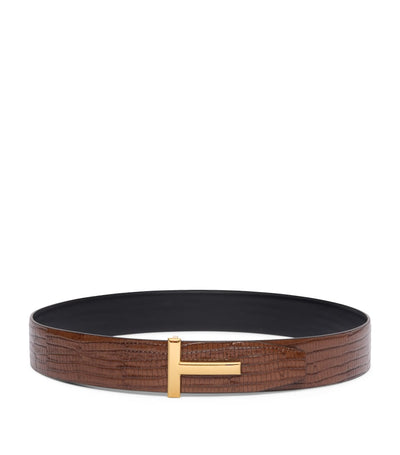 Harrods TOM FORD Calfskin Scale-Effect T Belt- Buy online at McGrocer