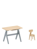 Boori Tidy Learning Kids' Table & Chair Set, Blueberry/Almond
