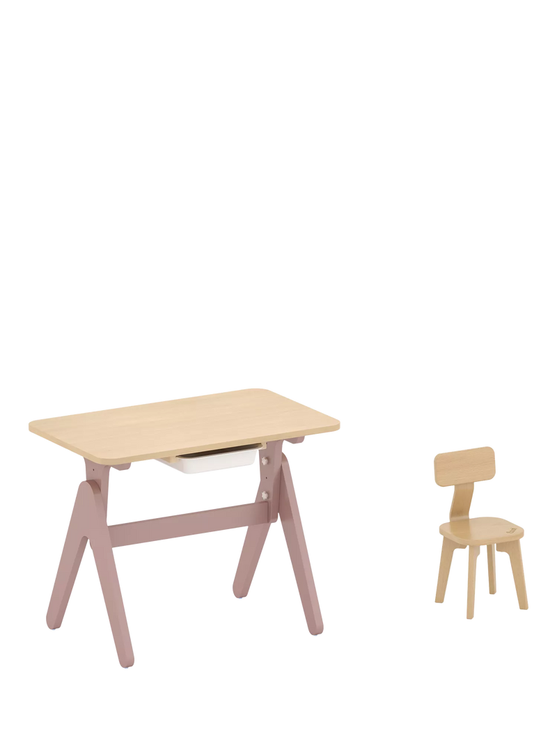Boori Tidy Learning Kids' Table & Chair Set, Cherry/Almond