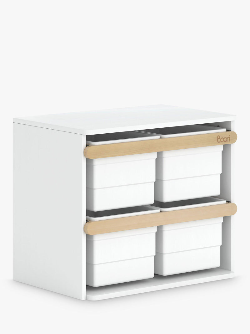 Boori Tidy Toy Cabinet with four drawers and storage tubs, British product