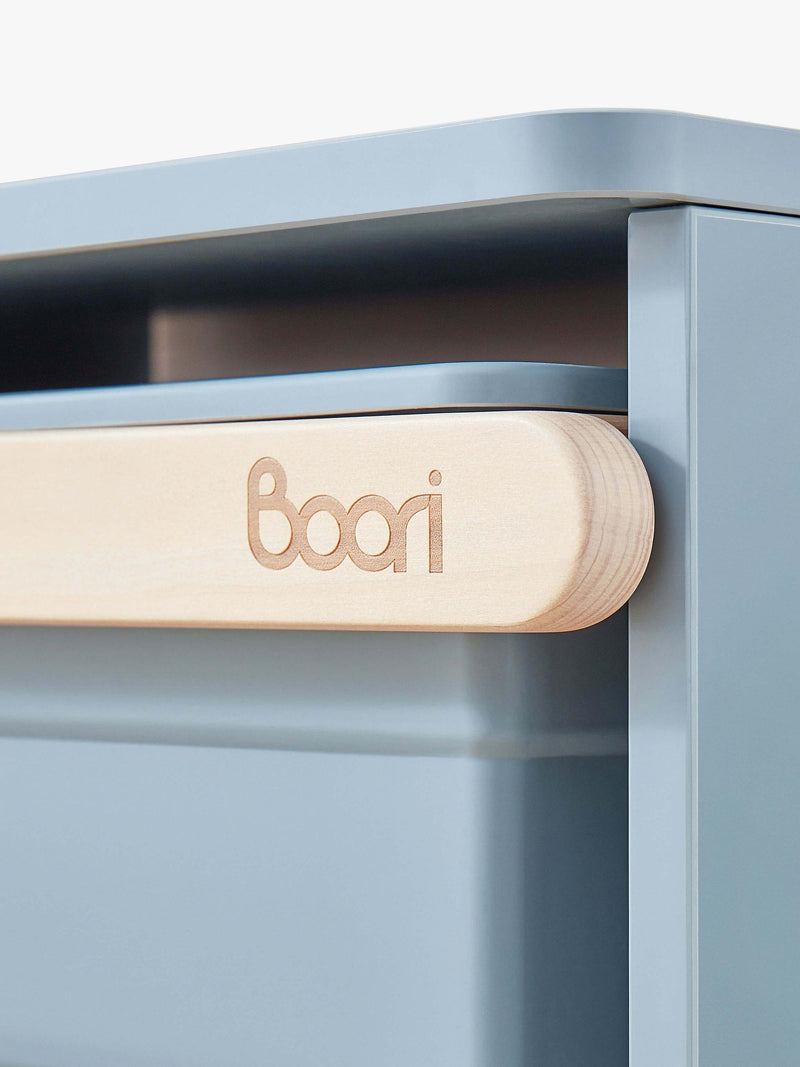 Boori Tidy Toy Cabinet with four drawers and storage tubs, British product