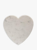 Culinary Concepts heart-shaped white marble cheese board 28cm - British product