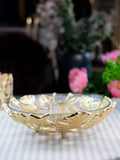 Culinary Concepts Ginkgo Leaf Decorative Bowl Gold/Clear 33cm - British product