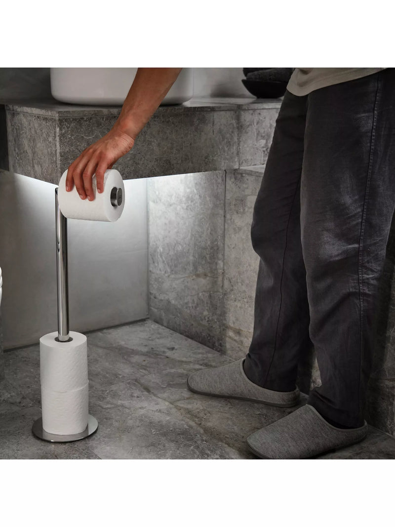 Joseph Joseph Luxe stainless steel toilet roll stand (British brand)
