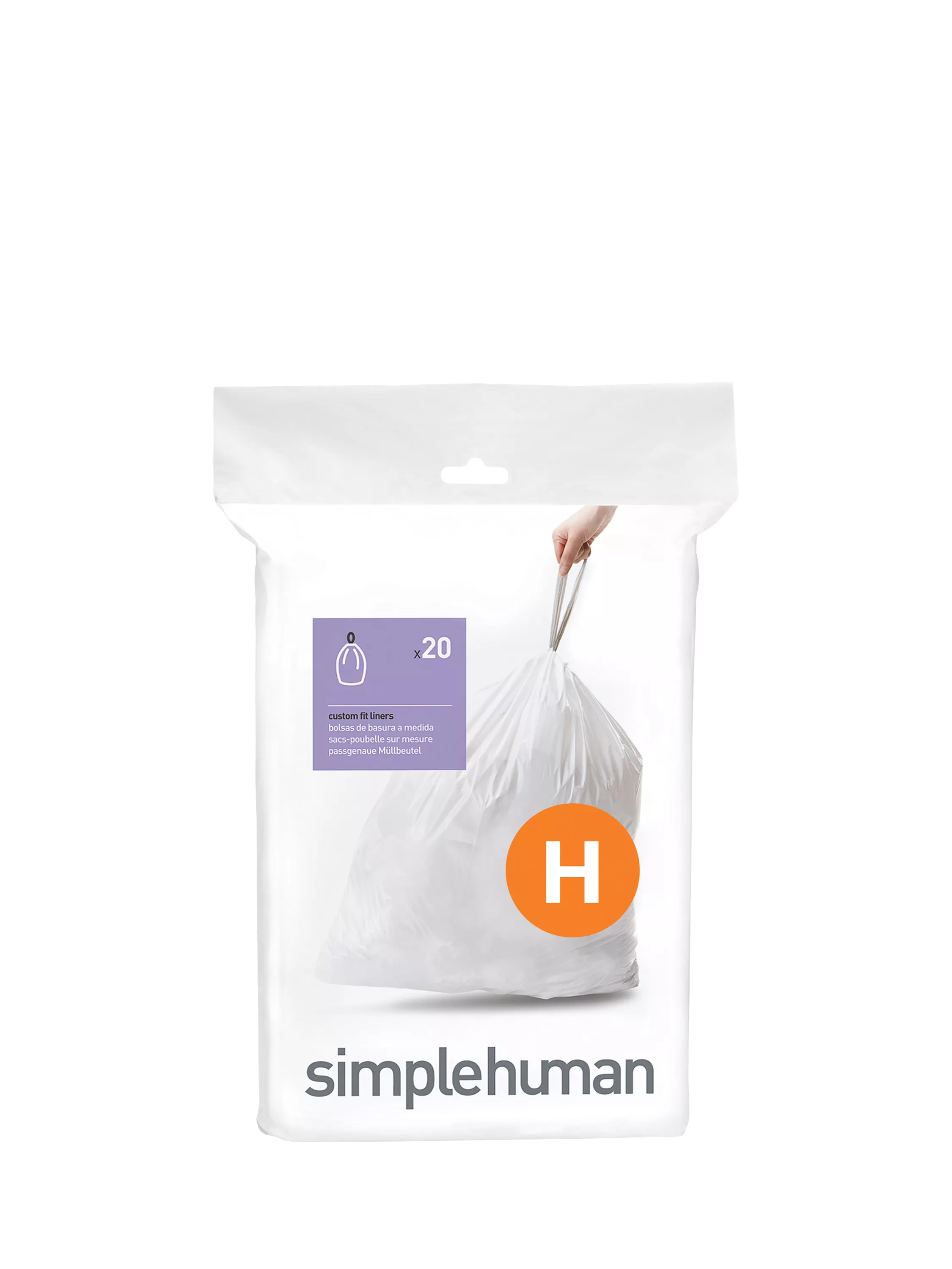 Simplehuman Müllbeutel Code H Packung mit 20 Stück (Britische Marke)