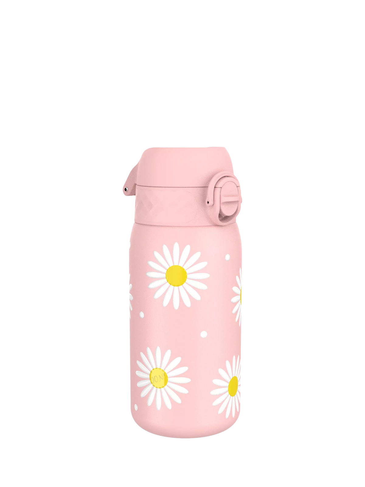 Ion8 Daisy stainless steel water bottle in Rose Quartz, 400ml, UK version