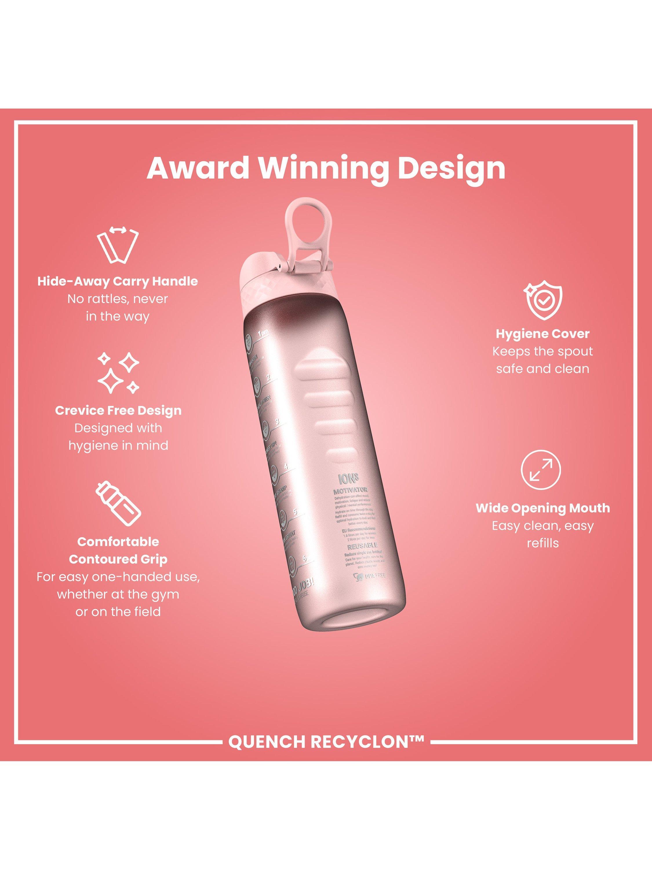 Ion8 Motivation Leak-Proof Recyclon Drinks Bottle 1L, UK version
