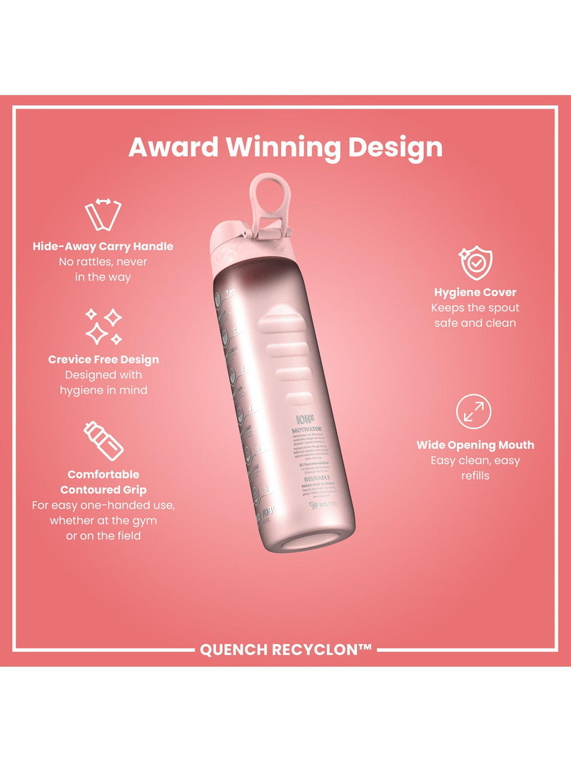 Ion8 Motivation Leak-Proof Recyclon Drinks Bottle 1L, UK version