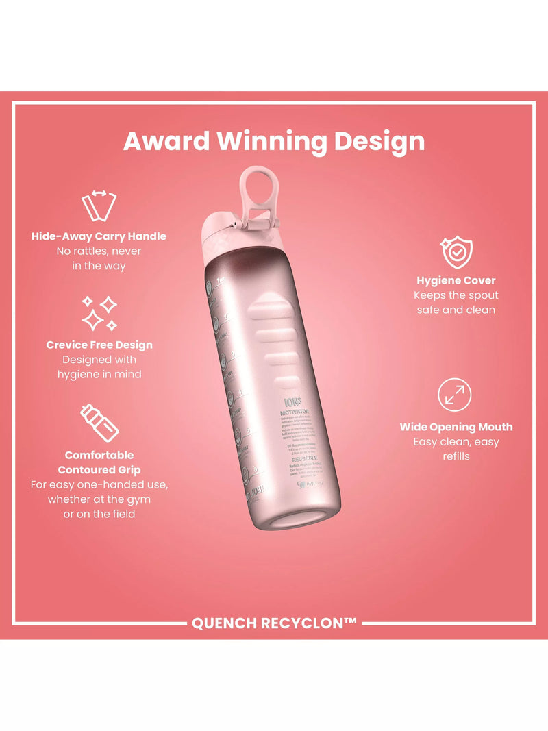 Ion8 Motivation Leak-Proof Recyclon Drinks Bottle 1L, UK version