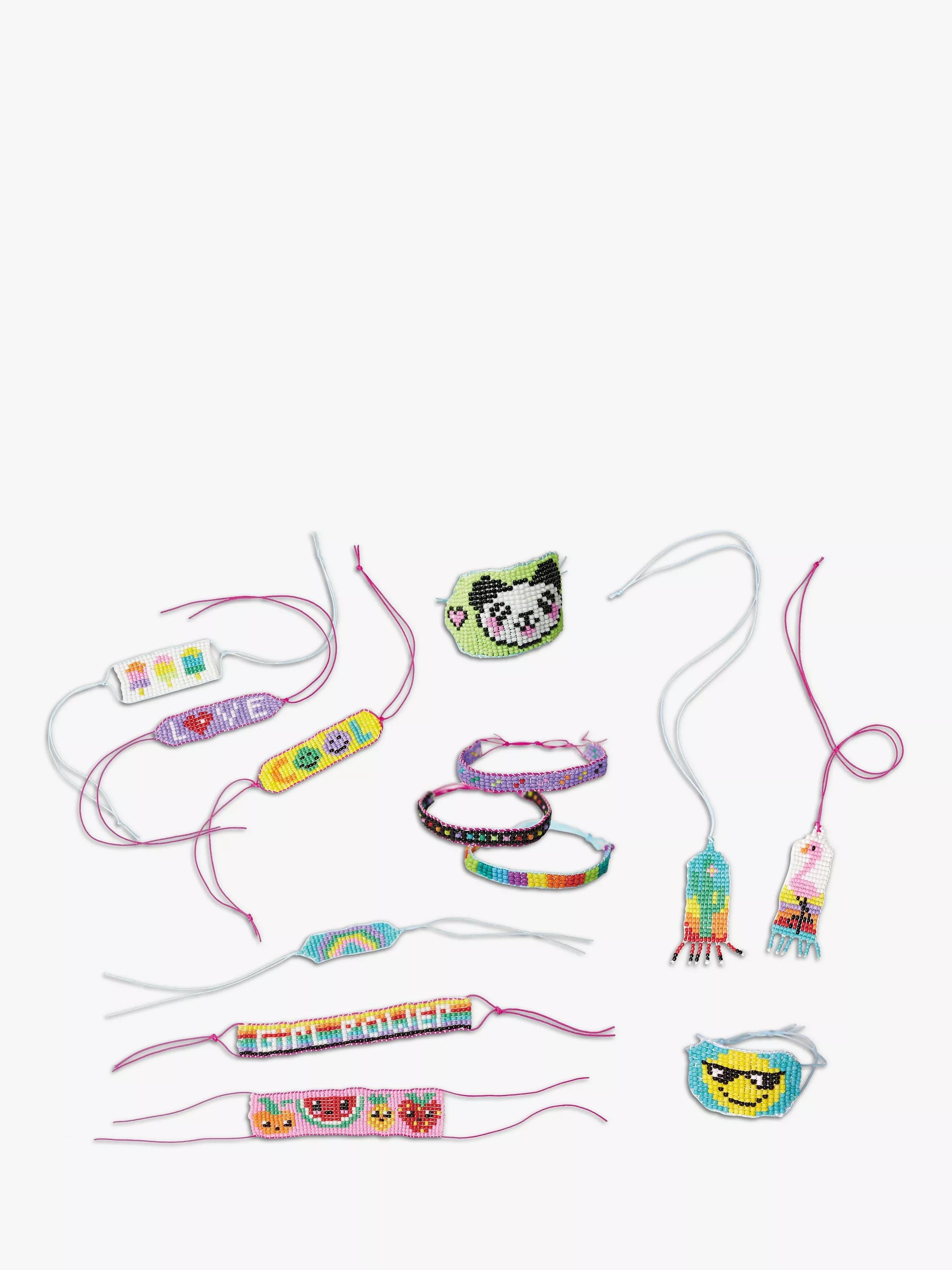 Janod pop bead jewellery kit with loom bracelet - British product