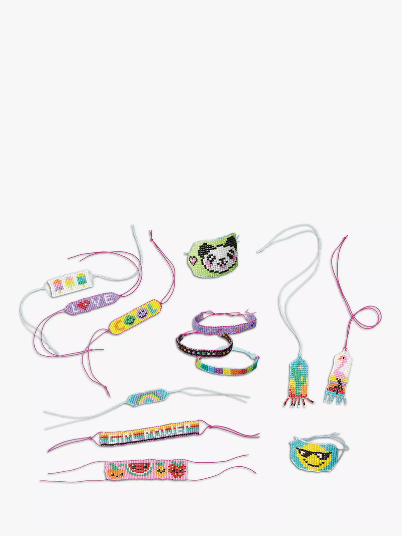 Janod pop bead jewellery kit with loom bracelet - British product