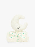 Jellycat Amuseable Moon Soother white faux fur toy, imported from the UK