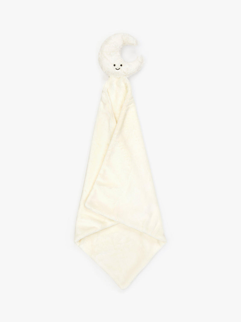 Jellycat Amuseable Moon Soother white faux fur toy, imported from the UK