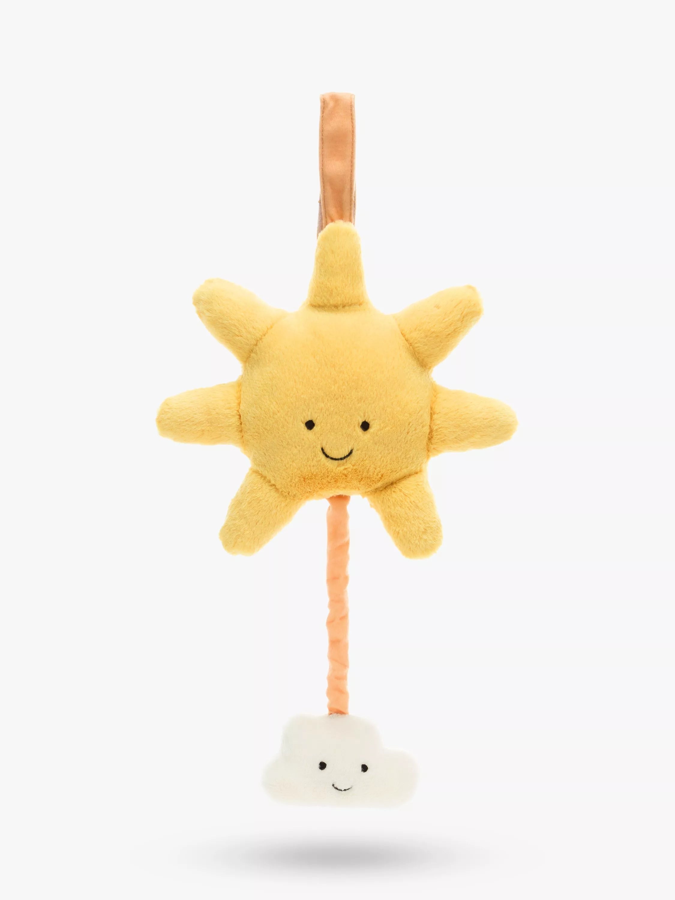 Jellycat Amuseable Sun musical pull soft toy 20cm, imported from the UK