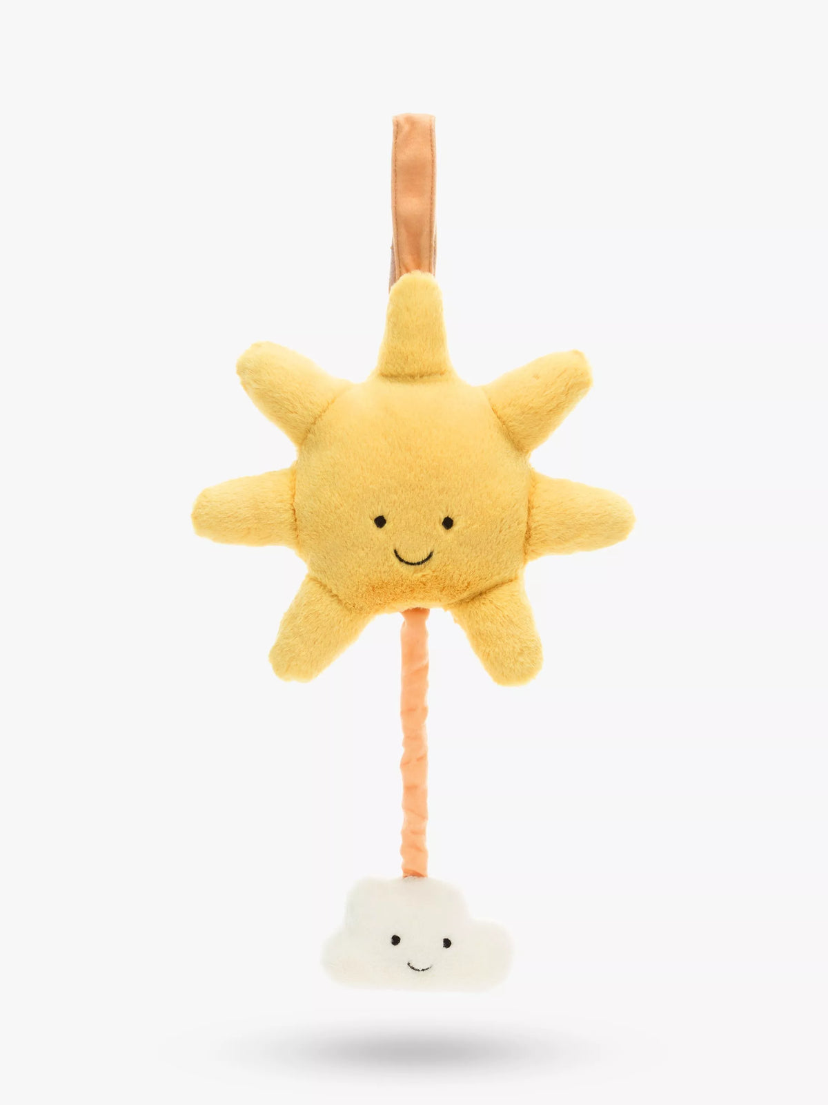 Jellycat Amuseable Sun musical pull soft toy 20cm, imported from the UK