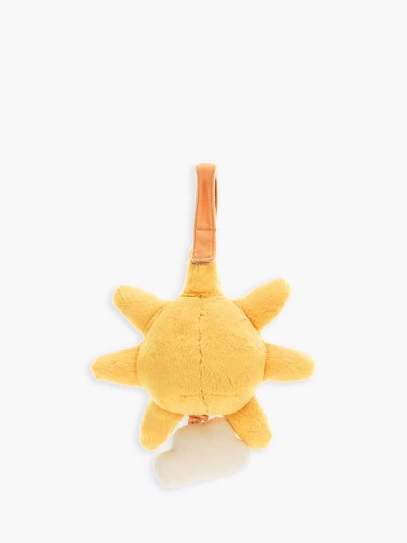 Jellycat Amuseable Sun musical pull soft toy 20cm, imported from the UK