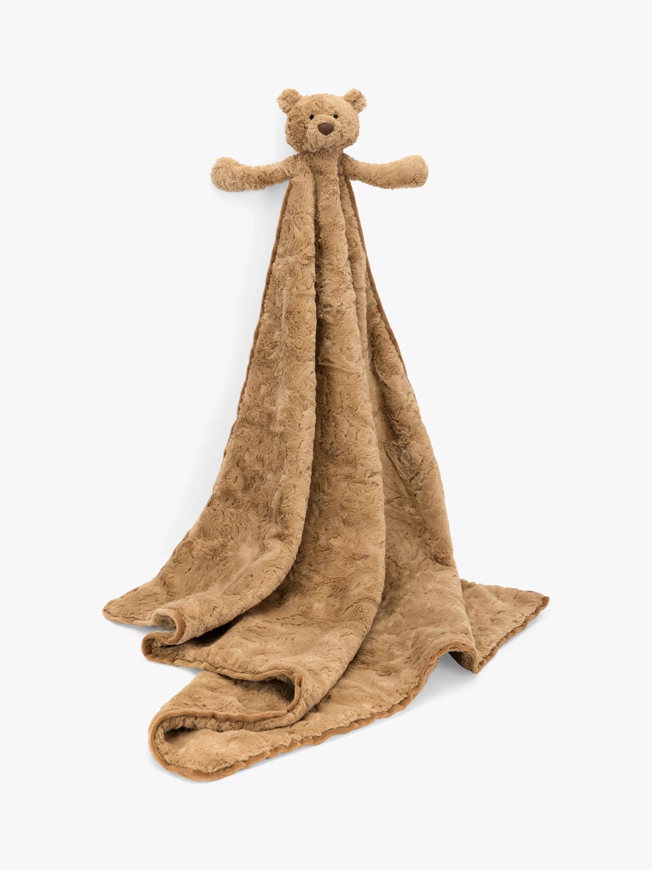 Jellycat Bartholomew Bear Blankie brown faux fur recycled fibres, UK version