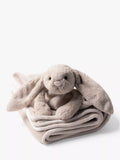 Jellycat Bashful Bunny Blankie beige - British product