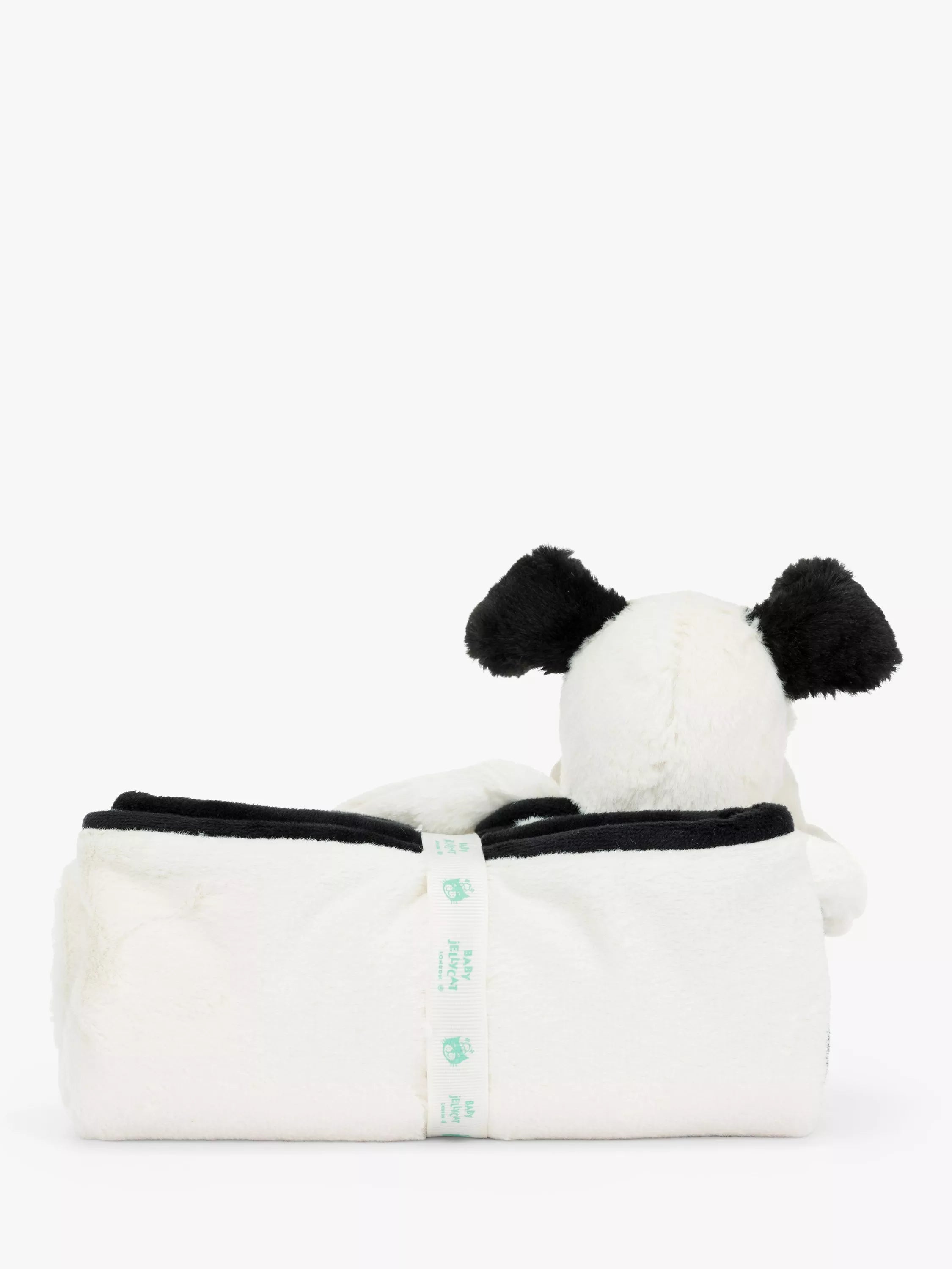 Jellycat Bashful Puppy blankie black cream, imported from the UK