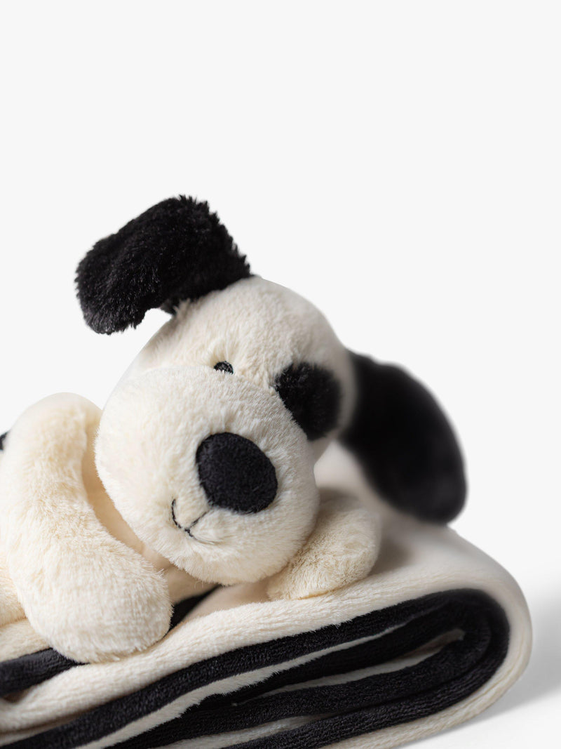 Jellycat Bashful Puppy blankie black cream, imported from the UK