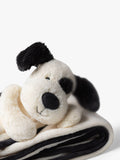 Jellycat Bashful Puppy blankie black cream, imported from the UK