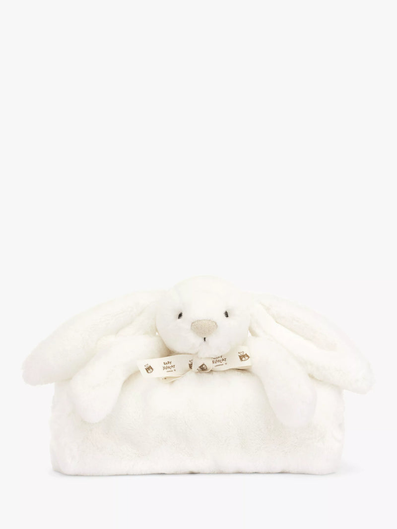Jellycat Bashful Bunny Blankie white plush, imported from the UK