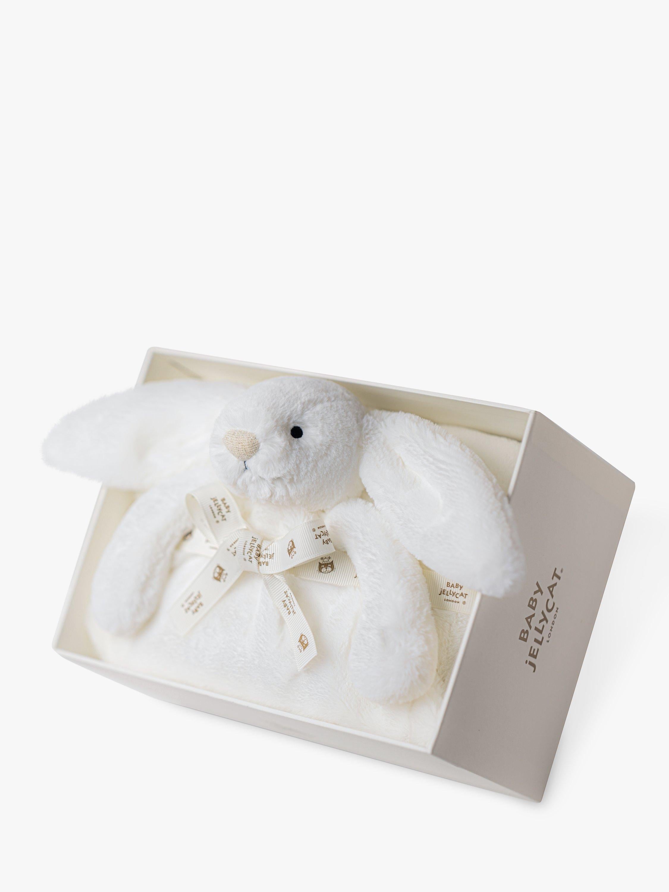 Jellycat Bashful Bunny Blankie white plush, imported from the UK