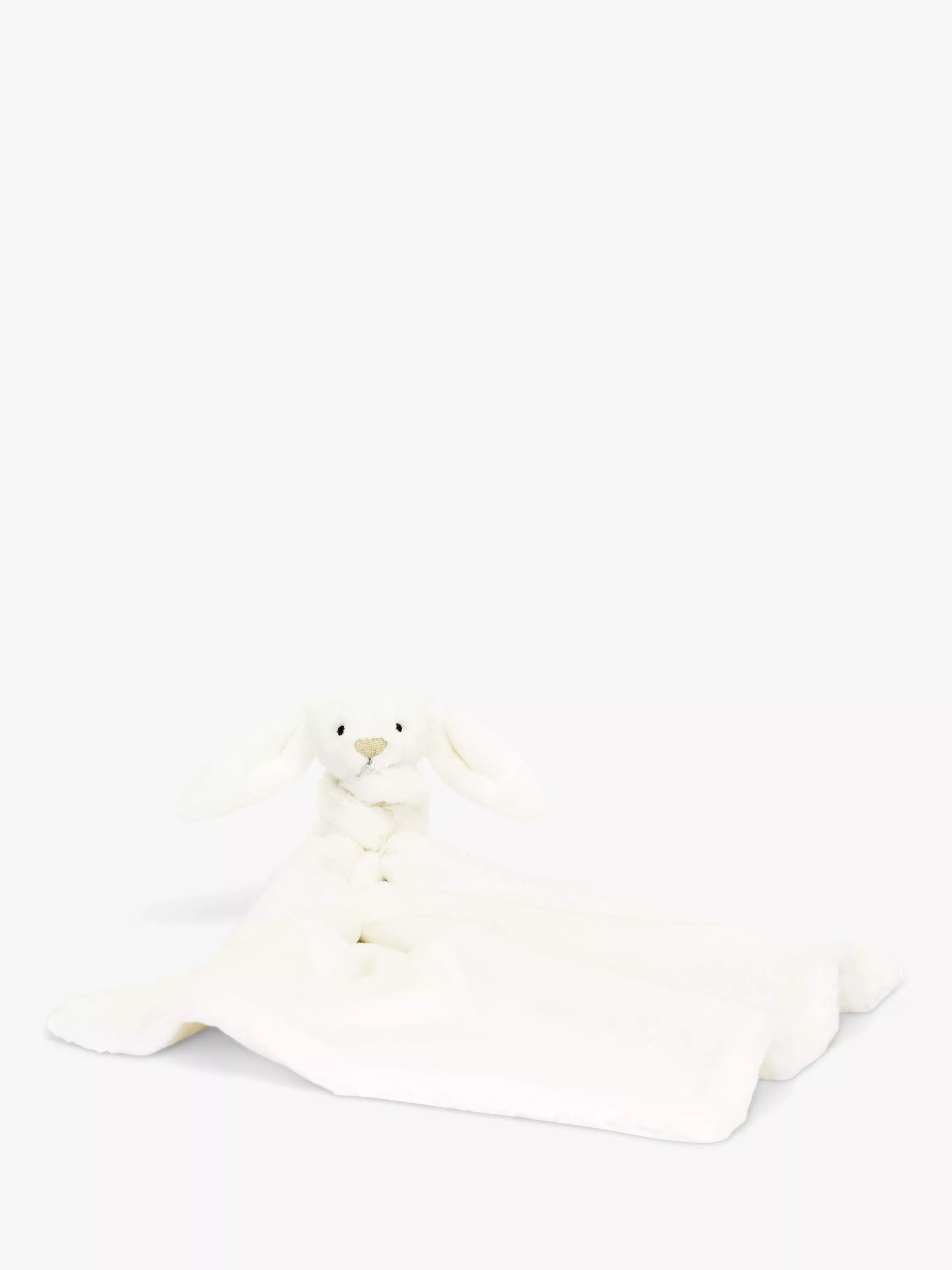 Jellycat bunny soother with white fur blanket - British product