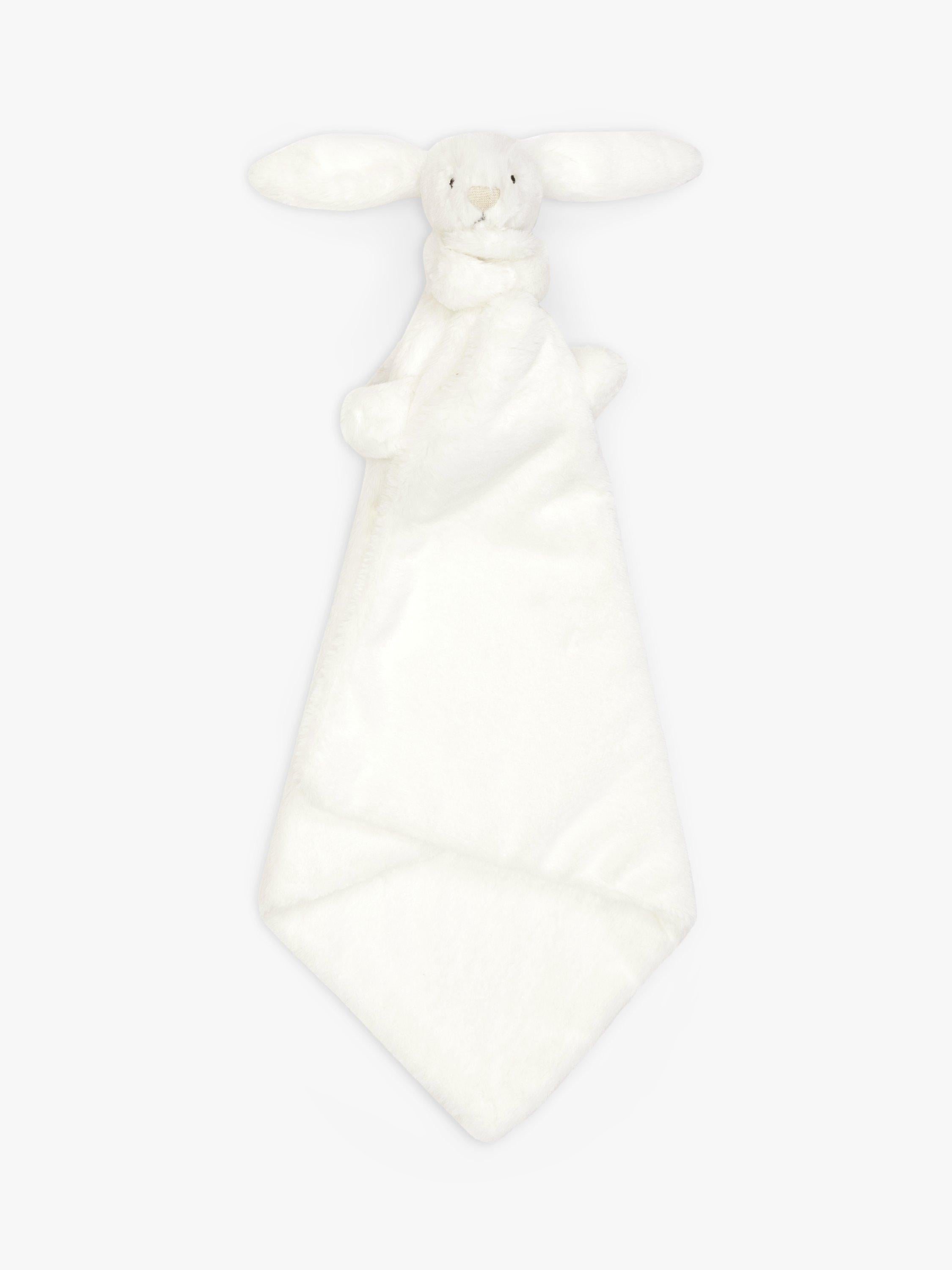 Jellycat bunny soother with white fur blanket - British product