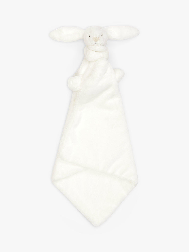 Jellycat bunny soother with white fur blanket - British product