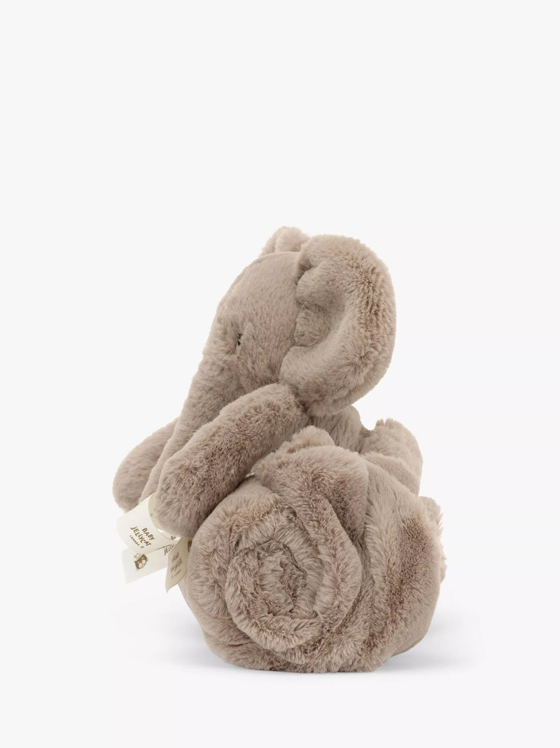 Jellycat Smudge Elephant Blankie in grey, UK version