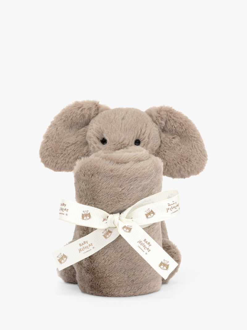 Jellycat Smudge Elephant soother in grey, imported from the UK