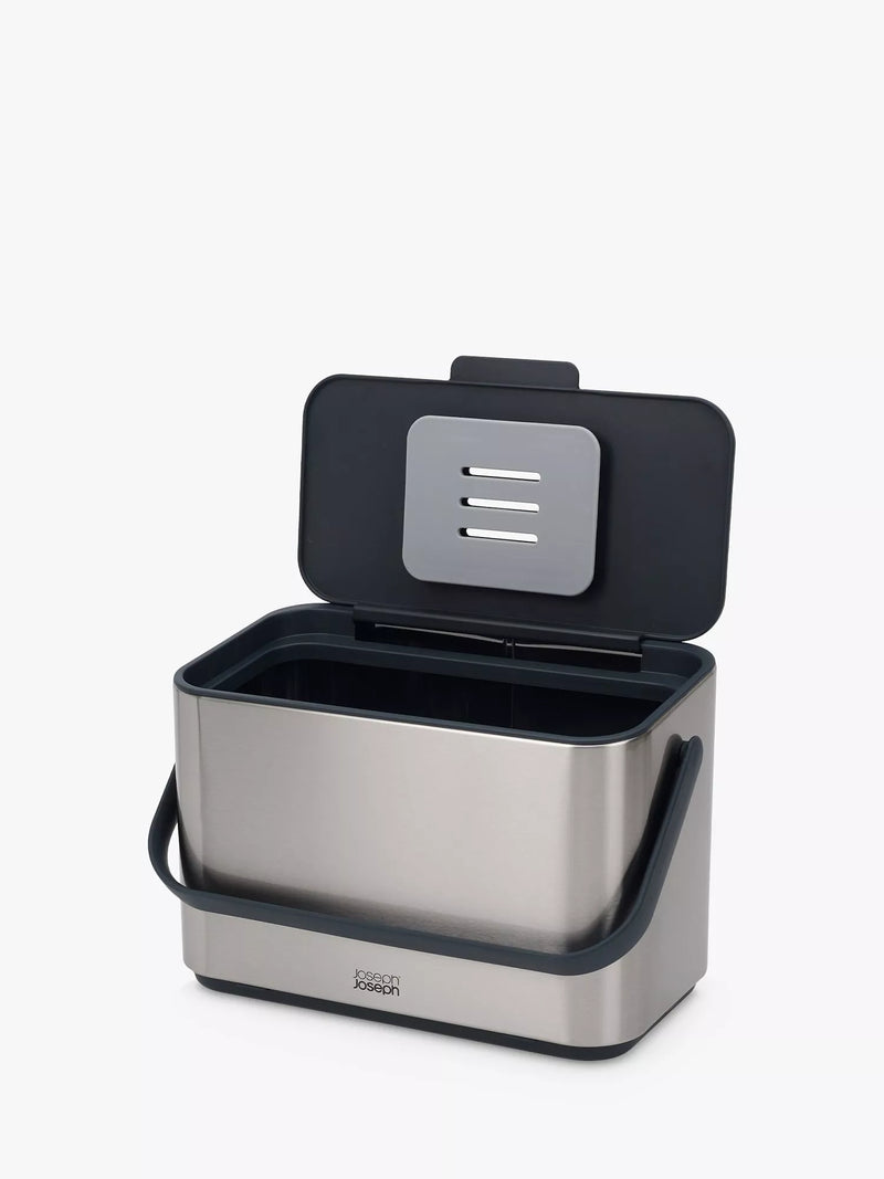 Joseph Joseph stainless steel food waste caddy 4L, UK version