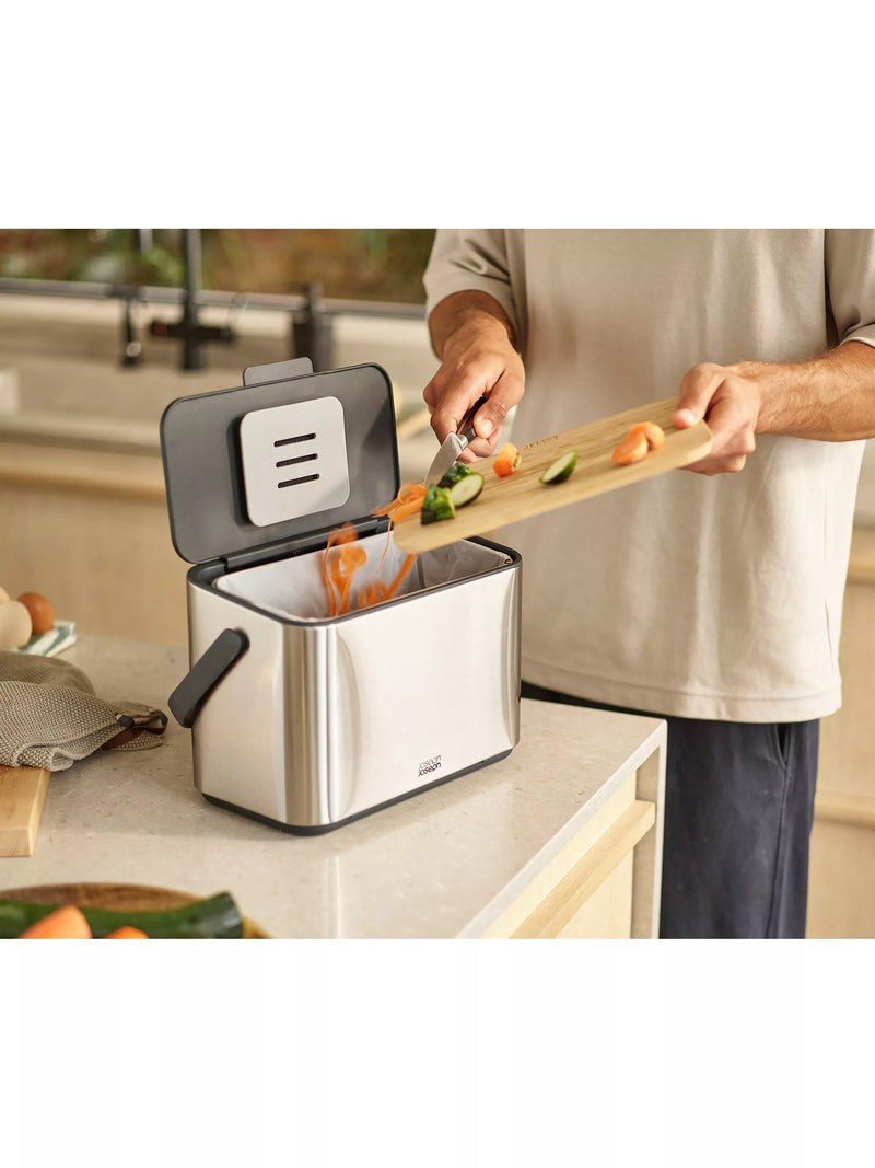 Joseph Joseph stainless steel food waste caddy 4L, UK version