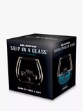 Bar Bespoke clear glass tumbler with handmade ship inside, 500ml - British product