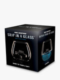 Bar Bespoke clear glass tumbler with handmade ship inside, 500ml - British product