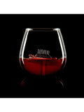 Bar Bespoke clear glass tumbler with handmade ship inside, 500ml - British product
