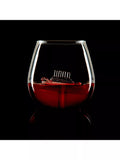 Bar Bespoke clear glass tumbler with handmade ship inside, 500ml - British product