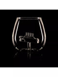 Bar Bespoke clear glass tumbler with handmade ship inside, 500ml - British product