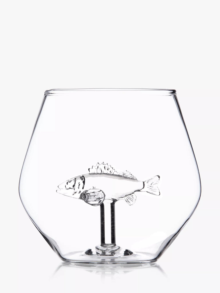 Bar Bespoke Fish in a Glass Tumbler, 500ml, Clear