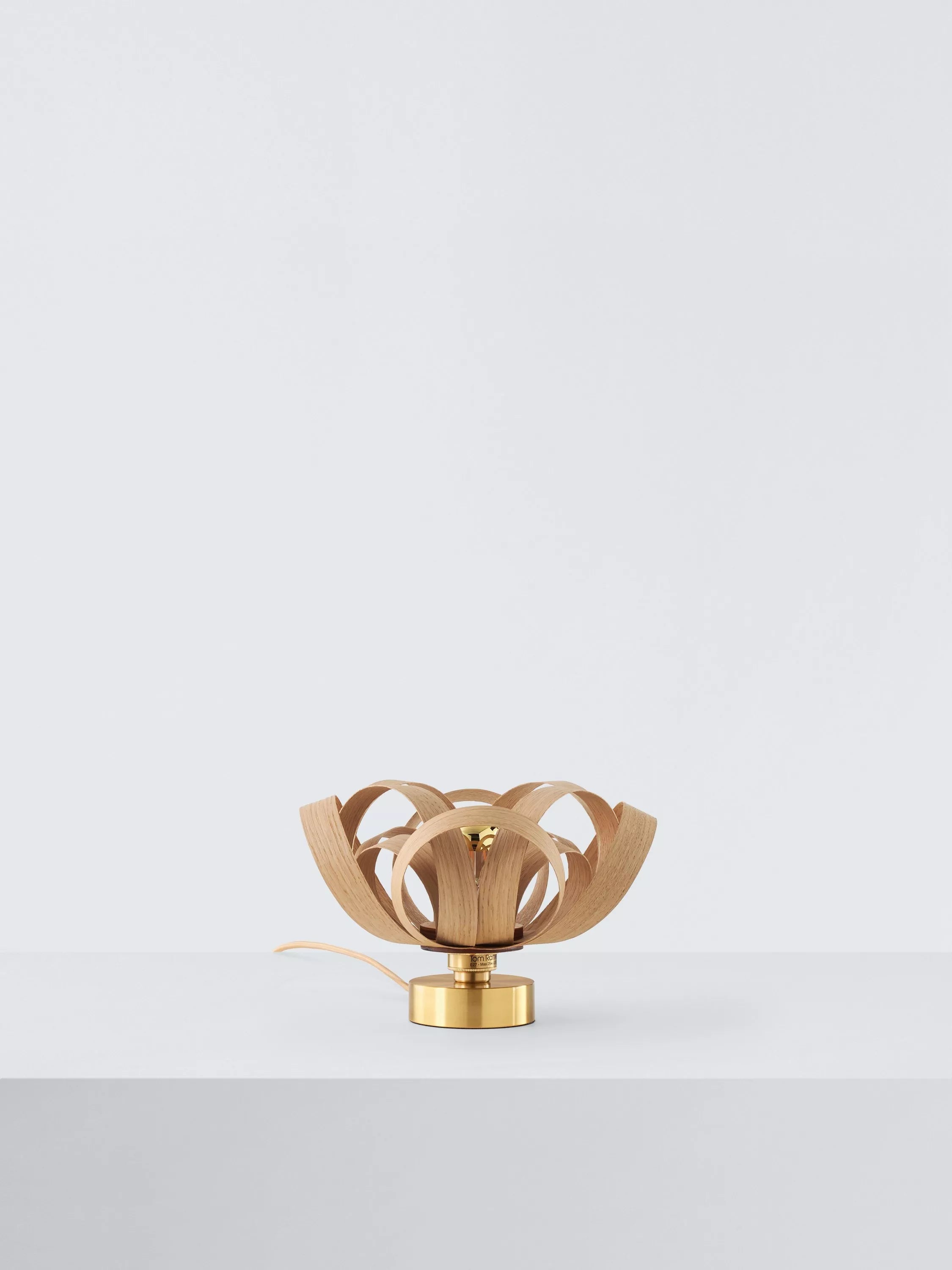 Tom Raffield Skipper table lamp natural finish, UK version