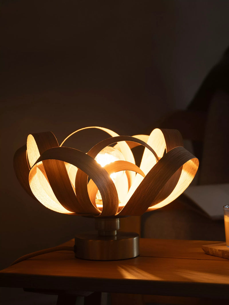 Tom Raffield Skipper table lamp natural finish, UK version