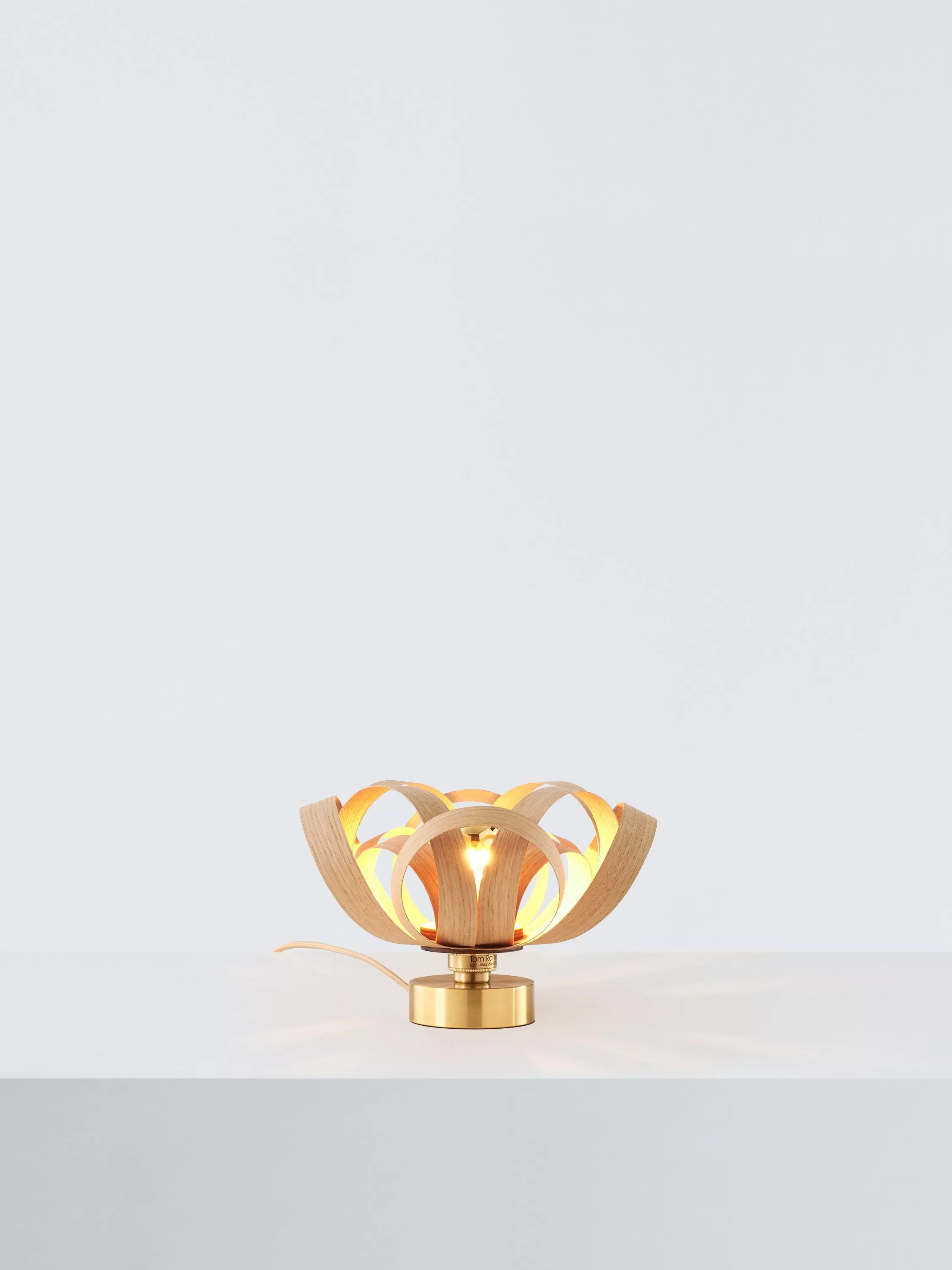 Tom Raffield Skipper table lamp natural finish, UK version