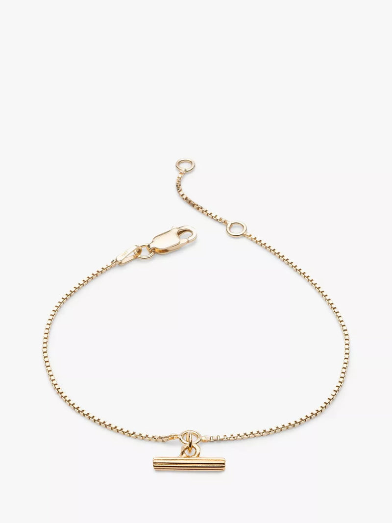 Rachel Jackson London mini T-bar bracelet 18cm gold - British product