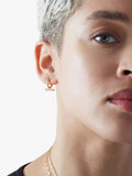 Rachel Jackson London mini T-bar huggie hoop earrings gold (British brand)